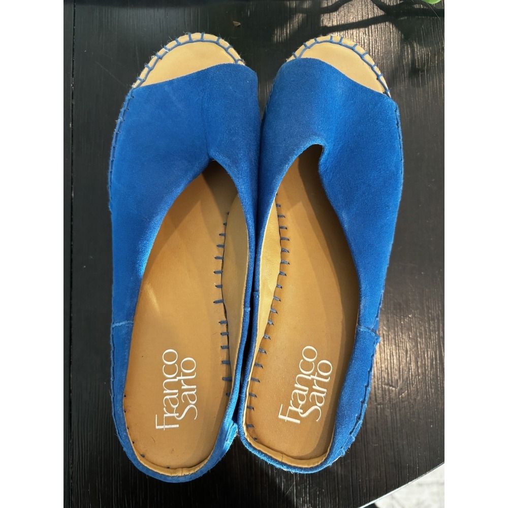 Franco Sarto Blue Suede Espadrille Size 7.5 - Picture 2 of 7